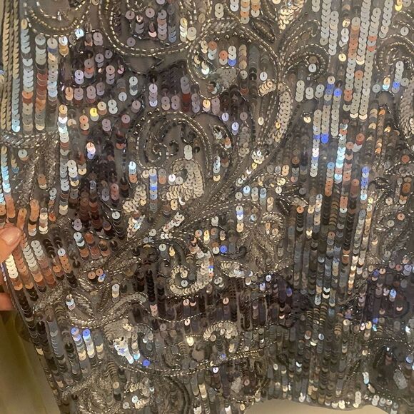 NWT ASOS Edition Mirrored Sequined Midi Skirt Sz 14 - Picture 7 of 12